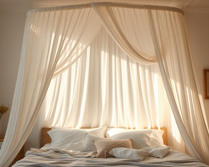 Jak zrobić baldachim nad łóżko: krok po kroku DIY i dekoracje