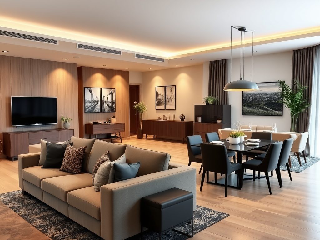 Salon z jadalnią: jak ustawić meble, by wygodnie wydzielić strefy i zachować przestrzeń