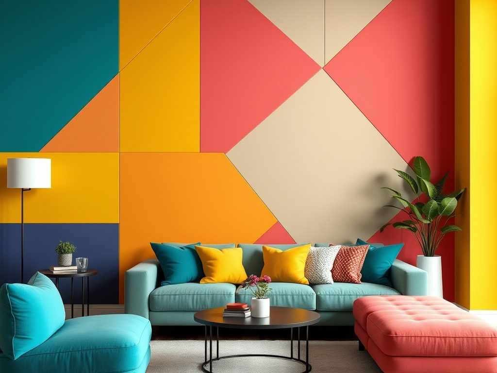 Color blocking na ścianie: jak łączyć kolory i uniknąć typowych błędów przy malowaniu bloków barw