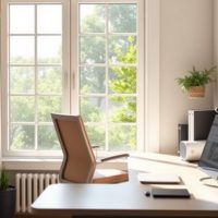 Jak ustawić biurko względem okna, by uniknąć odblasków i poprawić komfort pracy przy komputerze