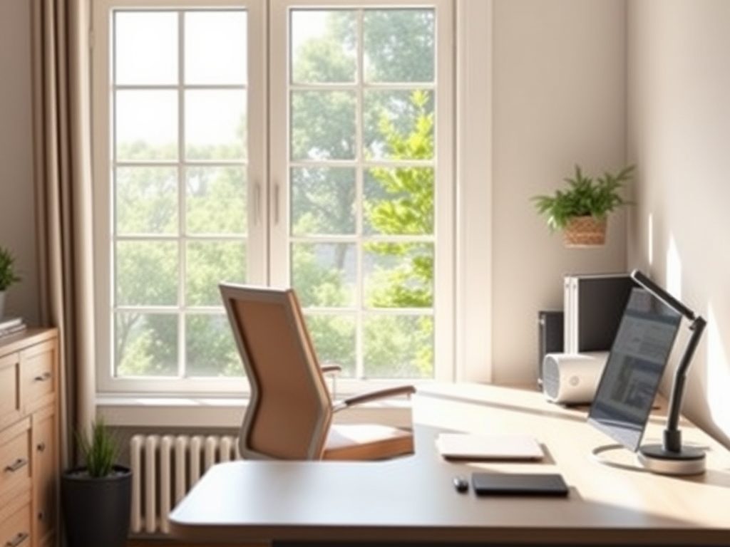 Jak ustawić biurko względem okna, by uniknąć odblasków i poprawić komfort pracy przy komputerze