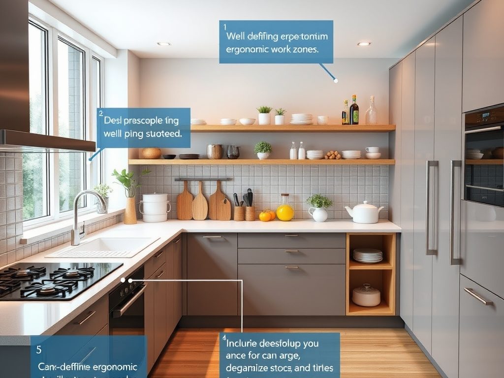 Ergonomia stref roboczych w kuchni: jak zaplanować funkcjonalną przestrzeń i uniknąć typowych błędów